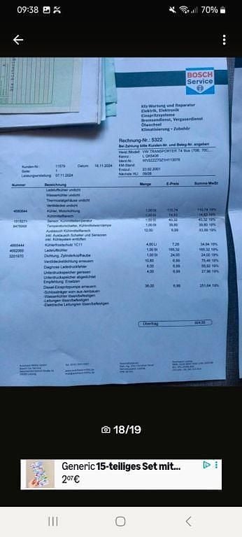 Gebraucht VW T4 151 PS (111 kW) 2001 Schwarz Van