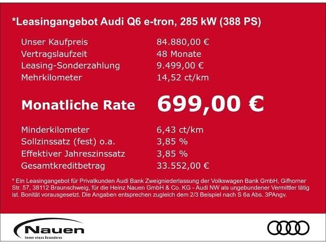 Gebraucht Audi Q6 e-tron Sport 284 kW (387 PS) 2026 Schwarz SUV
