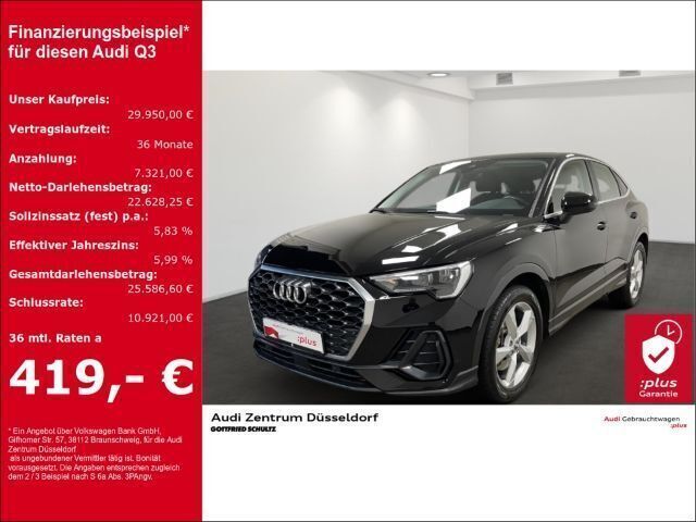 Mythosschwarz metallic Gebraucht 2021 Audi Q3 Sportback Design SUV | 32.450 € (Guter Preis) - Bild 1/3