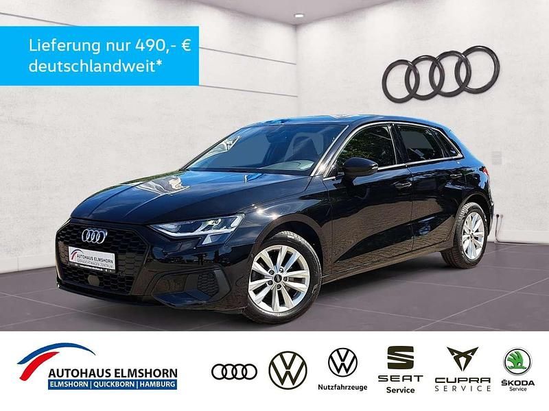 Brillantschwarz Gebraucht 2022 Audi A3 Sportback Limousine | 27.520 € (Fairer Preis) - Bild 1/3