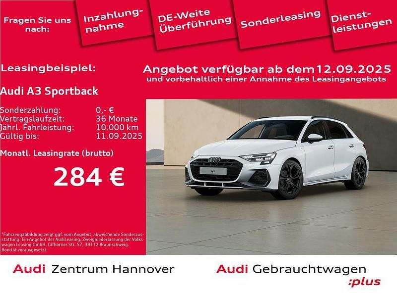 Weiß Gebraucht 2024 Audi A3 Sportback S-Line Limousine | 35.350 € (Fairer Preis) - Bild 1/4