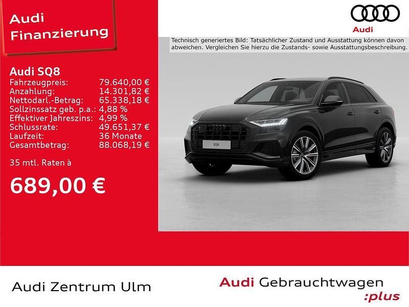 Mythosschwarz metallic Gebraucht 2022 Audi SQ8 Competition SUV | 79.640 € (Superpreis) - Bild 1/4