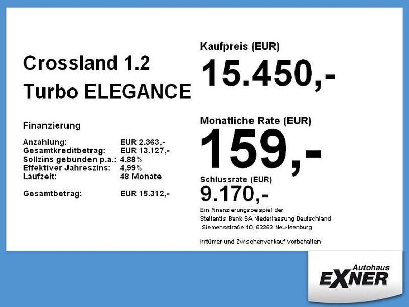 Gebraucht Opel Crossland X Elegance 110 PS (80 kW) 2022 Grau/quarz silber SUV