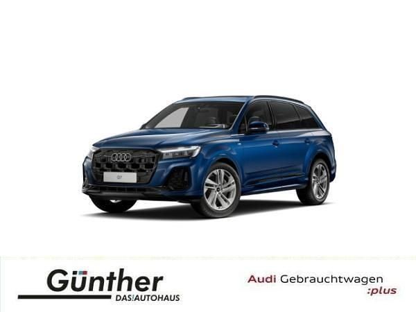Blau (ascariblau metallic) Gebraucht 2024 Audi Q7 S-Line SUV | 69.448 € (Superpreis) - Bild 1/4