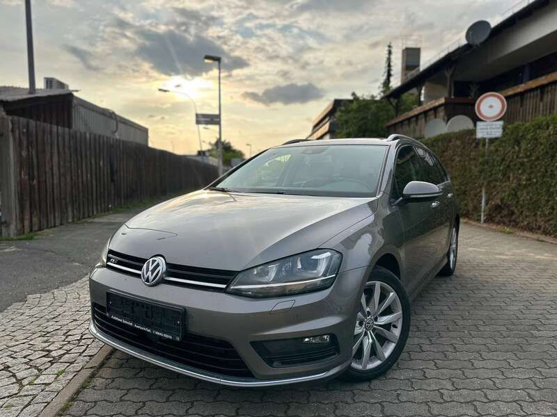 Limestone grey metallic Gebraucht 2015 VW Golf VII R-line Kombi | 10.490 € (Guter Preis) - Bild 1/4