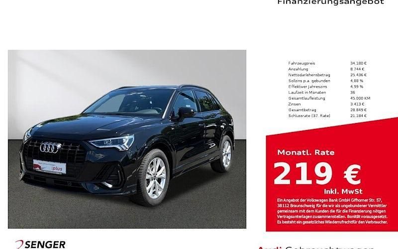 Mythosschwarz metallic Gebraucht 2022 Audi Q3 S-Line SUV | 34.180 € (Fairer Preis) - Bild 1/4