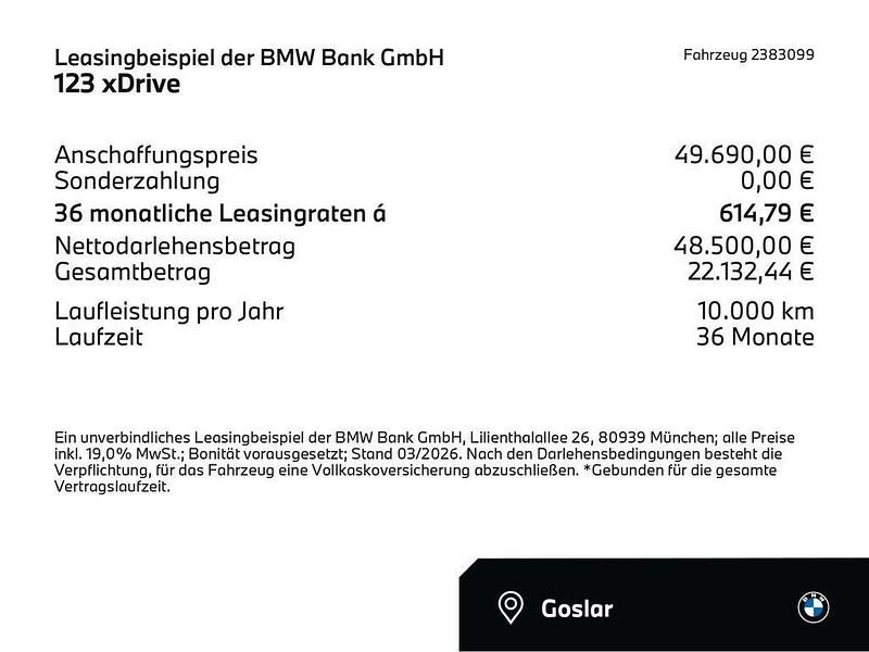 Neu BMW 123 Performance 218 PS (160 kW) 2026 Grau Kleinwagen