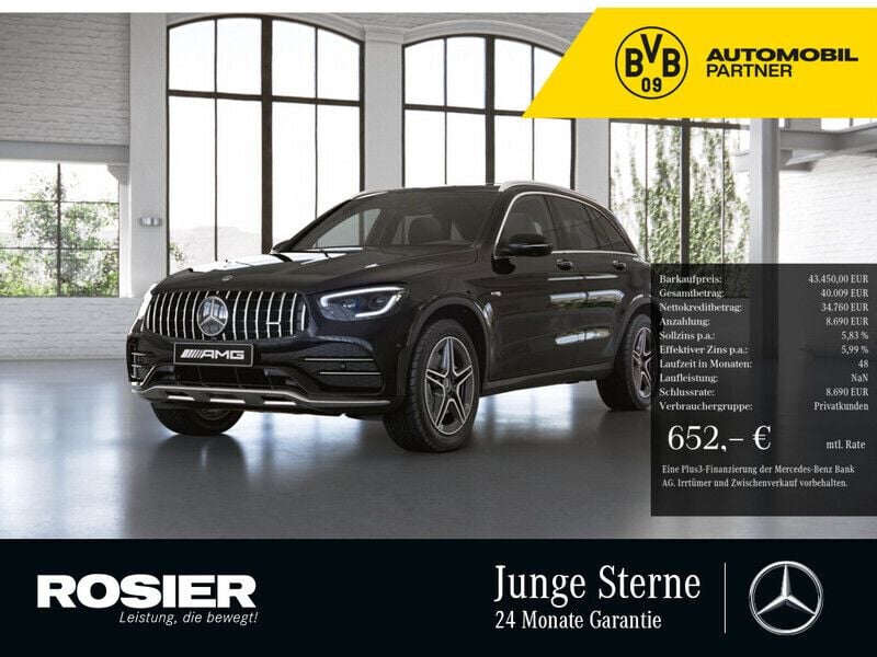 Schwarz / obsidianschwarz (metallic) Gebraucht 2019 Mercedes GLC43 AMG AMG SUV | 43.450 € (Guter Preis) - Bild 1/4