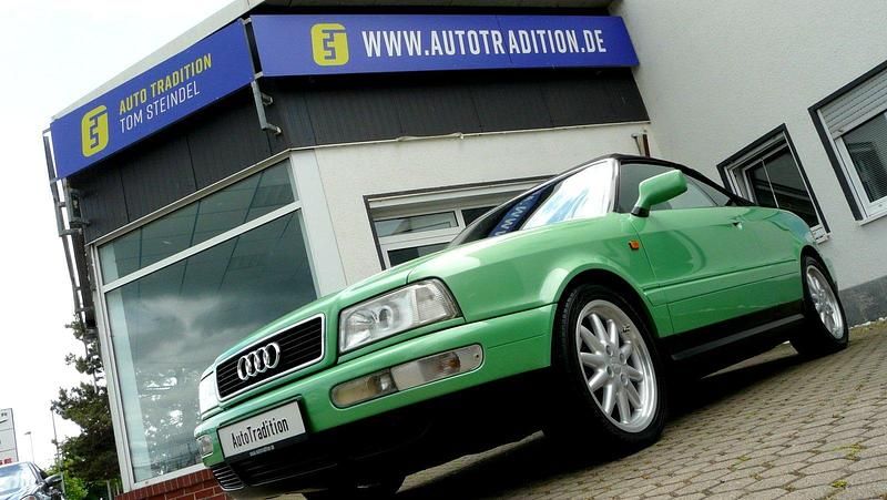 Paradiesgrün metallic ly6k Gebraucht 1998 Audi Cabriolet Cabrio | 13.990 € - Bild 1/4