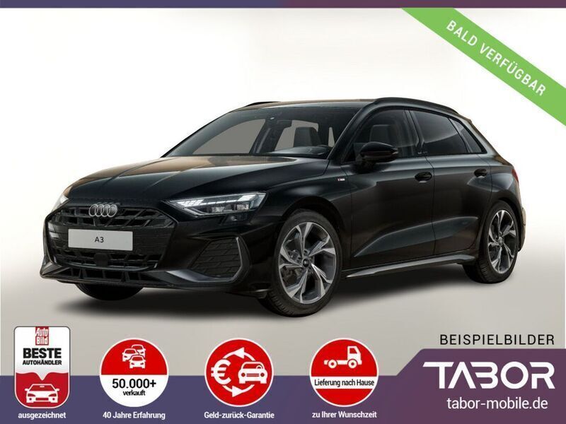 Mythosschwarz metallic Neu 2025 Audi A3 Sportback S-Line Limousine | 36.188 € (Superpreis) - Bild 1/4
