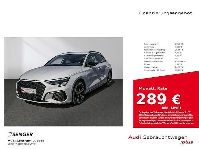 Ibisweiß Gebraucht 2023 Audi A3 Sportback e-tron S-Line Kleinwagen | 33.380 € (Teuer) - Bild 1/4