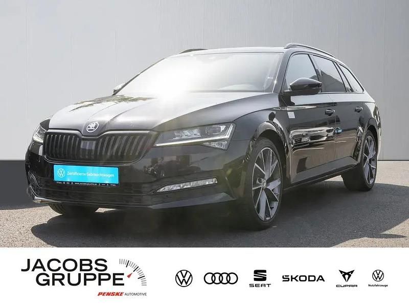 Schwarz Gebraucht 2022 Skoda Superb SportLine Kombi | 27.930 € (Guter Preis) - Bild 1/4