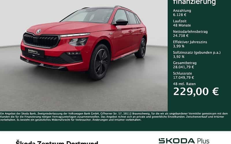 Rot Gebraucht 2025 Skoda Kamiq Monte Carlo SUV | 30.866 € (Etwas zu teuer) - Bild 1/4