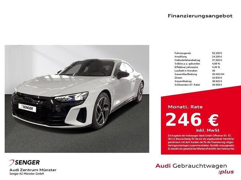 Ibisweiß Gebraucht 2022 Audi e-tron GT quattro Ambiente Limousine | 52.180 € (Superpreis) - Bild 1/4