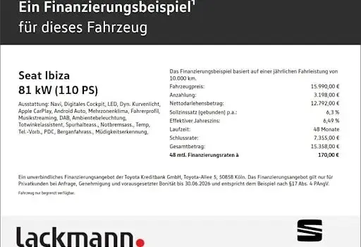 Gebraucht Seat Ibiza Black Edition 110 PS (80 kW) 2023 Rot Kleinwagen