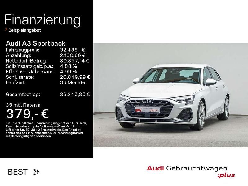 Arkonaweiß Gebraucht 2024 Audi A3 Business Limousine | 32.488 € (Guter Preis) - Bild 1/4