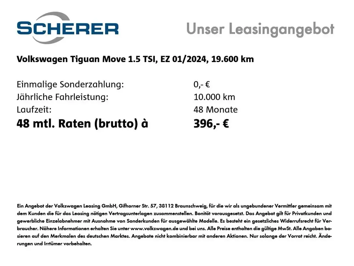 Gebraucht VW Tiguan Move 150 PS (110 kW) 2024 Grau SUV