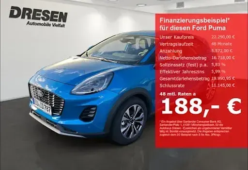 Gebraucht Ford Puma Titanium 125 PS (91 kW) 2025 Blau SUV