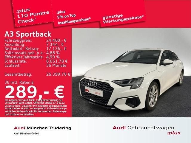 Ibisweiß Gebraucht 2023 Audi A3 Sportback e-tron Advanced Plus Kleinwagen | 24.480 € (Guter Preis) - Bild 1/1