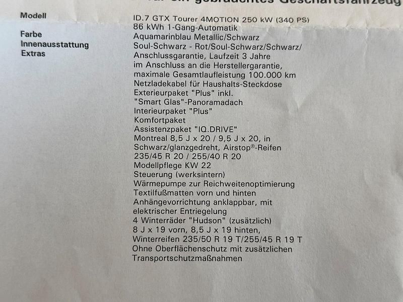 Gebraucht VW ID.7 GTX 250 kW (340 PS) 2024 Blau Kombi