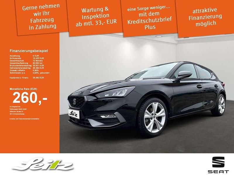 Mitternachtsschwarz Gebraucht 2025 Seat Leon FR Limousine | 26.490 € (Guter Preis) - Bild 1/3