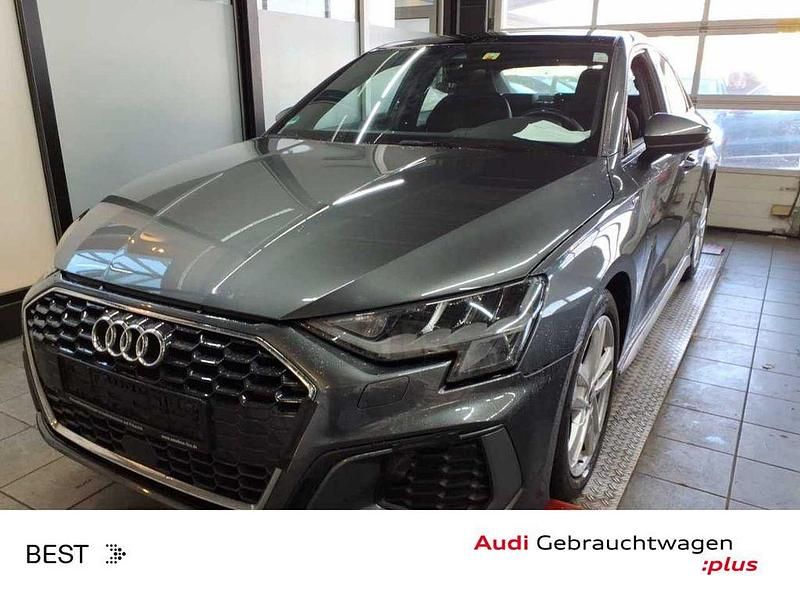 Daytonagrau perleffekt (metallic) Gebraucht 2022 Audi A3 S-Line Limousine | 25.888 € (Fairer Preis) - Bild 1/4