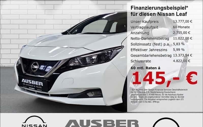 Weiß Gebraucht 2021 Nissan Leaf Acenta Kleinwagen | 13.777 € (Fairer Preis) - Bild 1/4