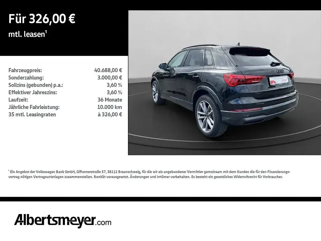 Second-hand Audi Q3 Advanced 150 CP (110 kW) 2025 Negru SUV