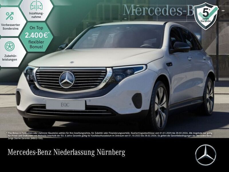 Polarweiß Gebraucht 2021 Mercedes EQC400 SUV | 33.990 € (Guter Preis) - Bild 1/3