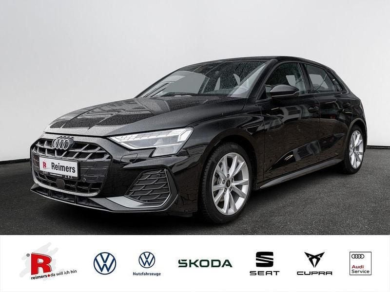 Schwarz Gebraucht 2024 Audi A3 Sportback S-Line Limousine | 33.990 € (Guter Preis) - Bild 1/4