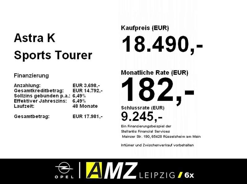 Gebraucht Opel Astra 131 PS (96 kW) 2021 Nautic blau Kombi