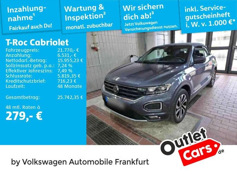 Rauchgrau metallic/schwarz Gebraucht 2021 VW T-Roc Cabriolet Active Cabrio | 21.770 € (Fairer Preis) - Bild 1/3