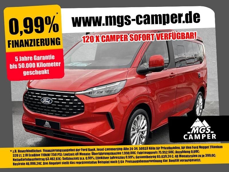 Artisan red metallic Neu 2025 Ford Tourneo Custom Nugget Limousine | 66.990 € (Fairer Preis) - Bild 1/4