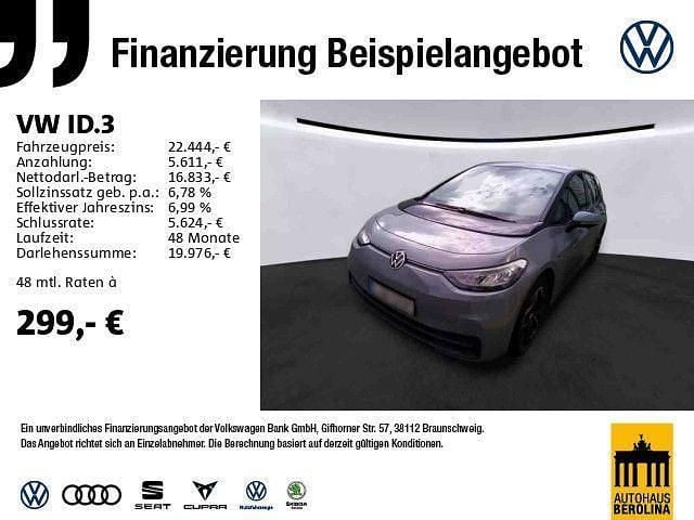 Grau Gebraucht 2022 VW ID.3 Pro Kleinwagen | 22.444 € (Fairer Preis) - Bild 1/3