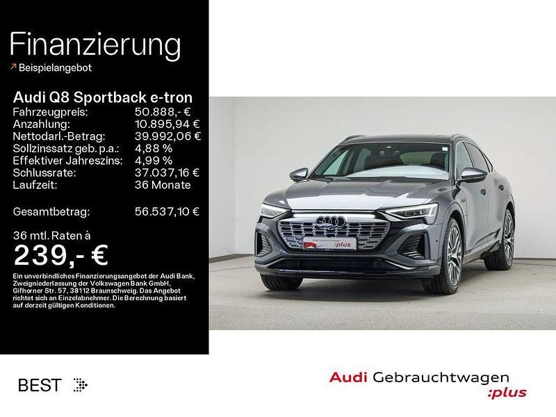 Gebraucht Audi Q8 Sportback e-tron S-Line 300 kW (408 PS) 2023 Grau SUV
