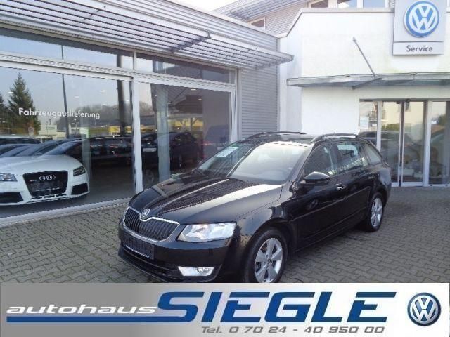 Schwarz metallic Gebraucht 2013 Skoda Octavia Elegance Kombi | 14.450 € - Bild 1/4