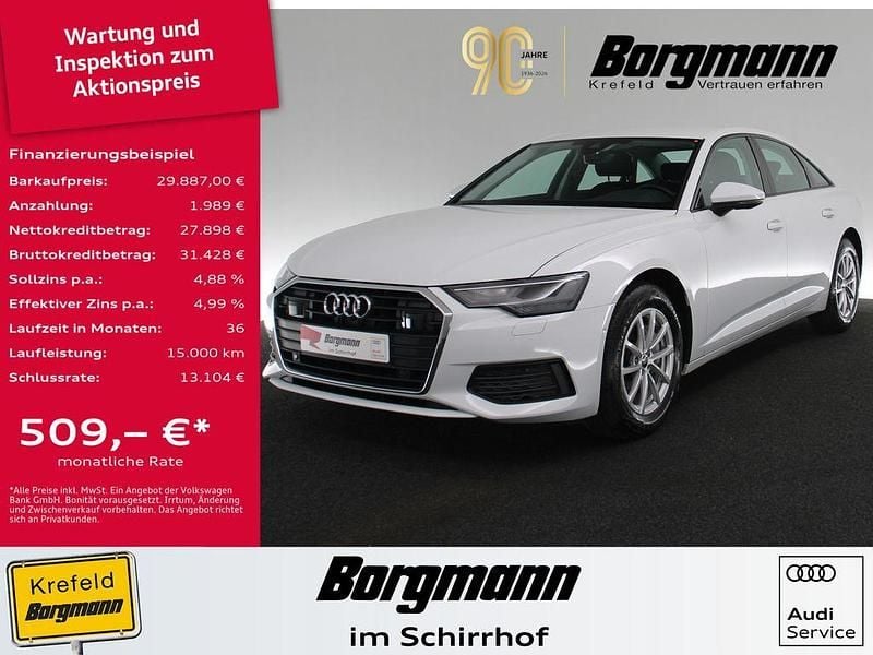 Weiss / gletscherweiss Gebraucht 2022 Audi A6 Basis Limousine | 29.887 € (Guter Preis) - Bild 1/4