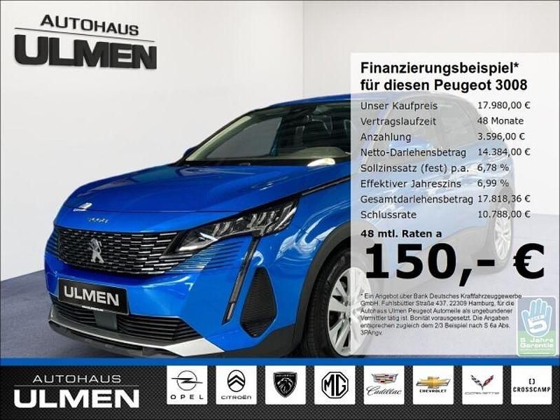 Blau Gebraucht 2021 Peugeot 3008 Active SUV | 17.980 € (Fairer Preis) - Bild 1/4