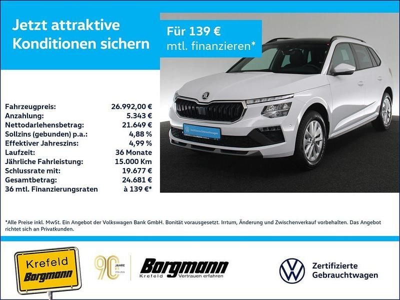 Gebraucht Skoda Kamiq Selection 150 PS (110 kW) 2025 Moonweiss metallic (metallic) SUV