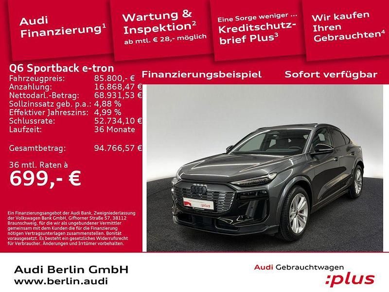 Daytonagrau perleffekt Gebraucht 2025 Audi Q6 Sportback e-tron Performance SUV | 85.800 € (Etwas zu teuer) - Bild 1/3