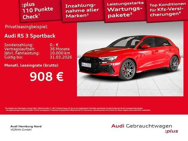Progressivrot metallic Gebraucht 2025 Audi RS3 Sportback Ambiente Kleinwagen | 71.920 € (Fairer Preis) - Bild 1/3