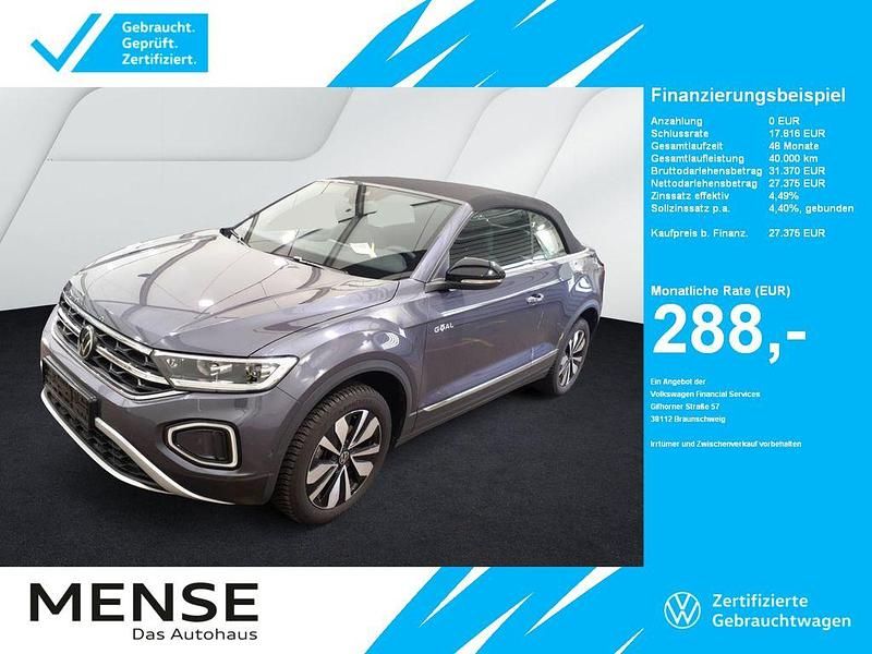 Grau Gebraucht 2025 VW T-Roc Cabriolet Goal Cabrio | 27.375 € (Superpreis) - Bild 1/4