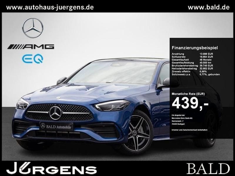Metalliclack spektralblau Gebraucht 2024 Mercedes C300e AMG Limousine | 46.660 € (Superpreis) - Bild 1/4