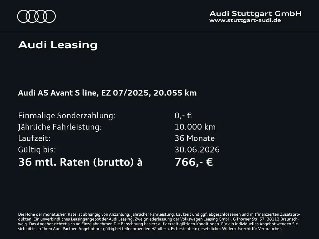 Second-hand Audi A5 Ambiente 299 CP (219 kW) 2025 Negru Break