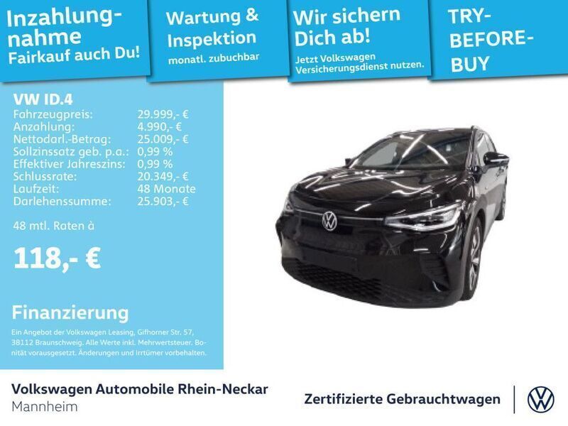 Grenadillschwarz metallic Gebraucht 2023 VW ID.4 Pro SUV | 30.992 € (Superpreis) - Bild 1/2