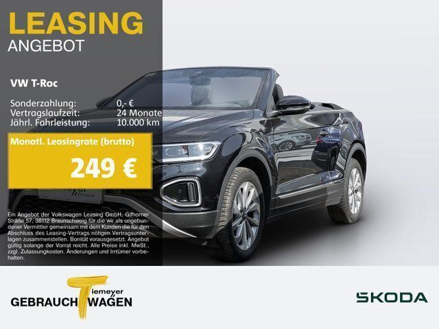 Schwarz Gebraucht 2024 VW T-Roc Cabriolet Style Cabrio | 25.990 € (Superpreis) - Bild 1/1