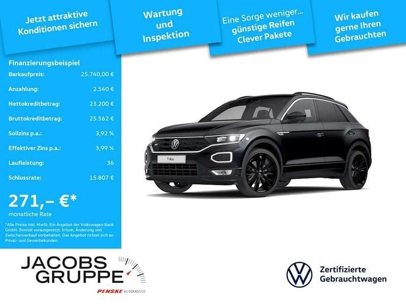 Schwarz Gebraucht 2021 VW T-Roc Sport SUV | 25.740 € (Fairer Preis) - Bild 1/3