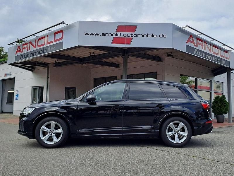 Schwarz Gebraucht 2021 Audi Q7 S-Line SUV | 49.600 € (Superpreis) - Bild 1/4