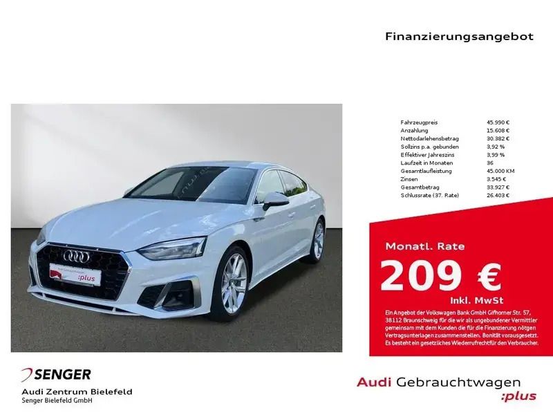 Weiß Gebraucht 2024 Audi A5 Sportback Business | 45.990 € (Teuer) - Bild 1/1