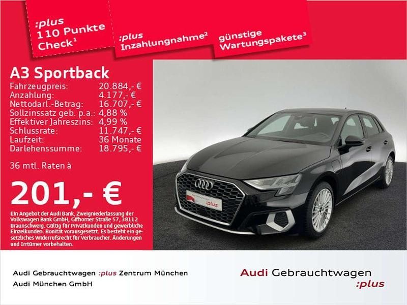 Brillantschwarz Gebraucht 2022 Audi A3 e-tron Advanced Kleinwagen | 20.884 € (Guter Preis) - Bild 1/2